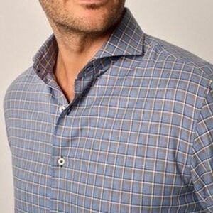 Johnnie-O Top Shelf Button Up Shirt Blaine Long Sleeves Laguna Blue Preppy XL